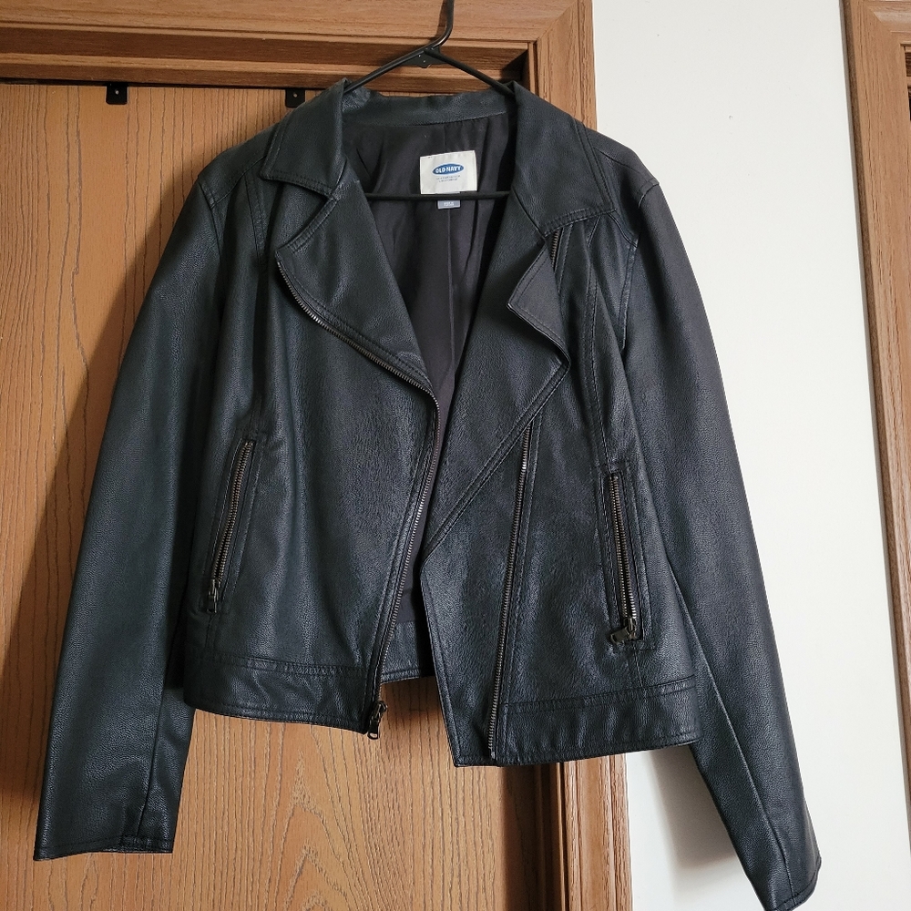 Old Navy Fsux Leather Moto Jacket